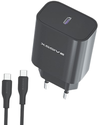 Xssive 25W PD3.0 Super Fast Charger with C-C Cable XSS-AC66NB - Zwart