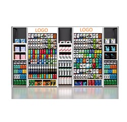 Premium Retail Display Shelving for Mobile Accessories model N24 - White