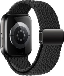 Xssive Braided Stretch Watch Strap for Apple Watch 38/40/41/42mm - Zwart