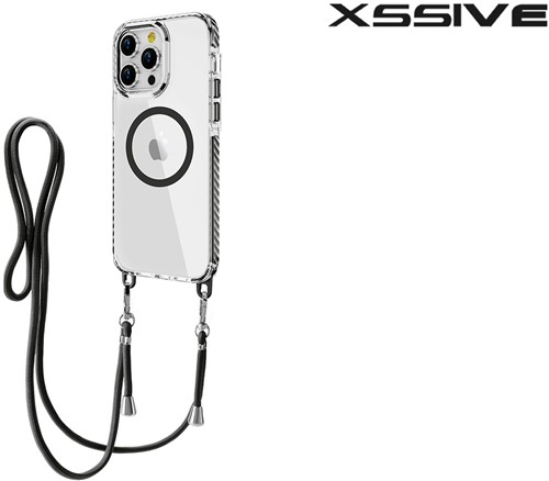 Xssive TPU Back Cover voor Magsafe met koord iPhone 14 Pro Max - Zwart