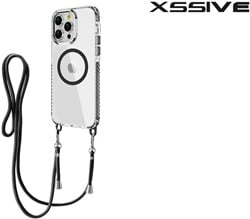 Xssive TPU Back Cover voor Magsafe met koord iPhone 12/12 Pro - Zwart