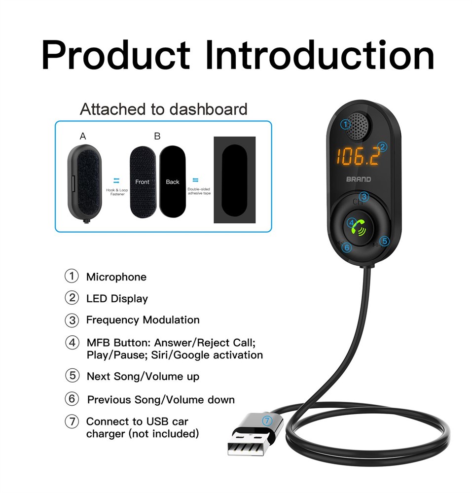 Xssive Wireless FM Transmitter + Music Player XSS-FM11-3