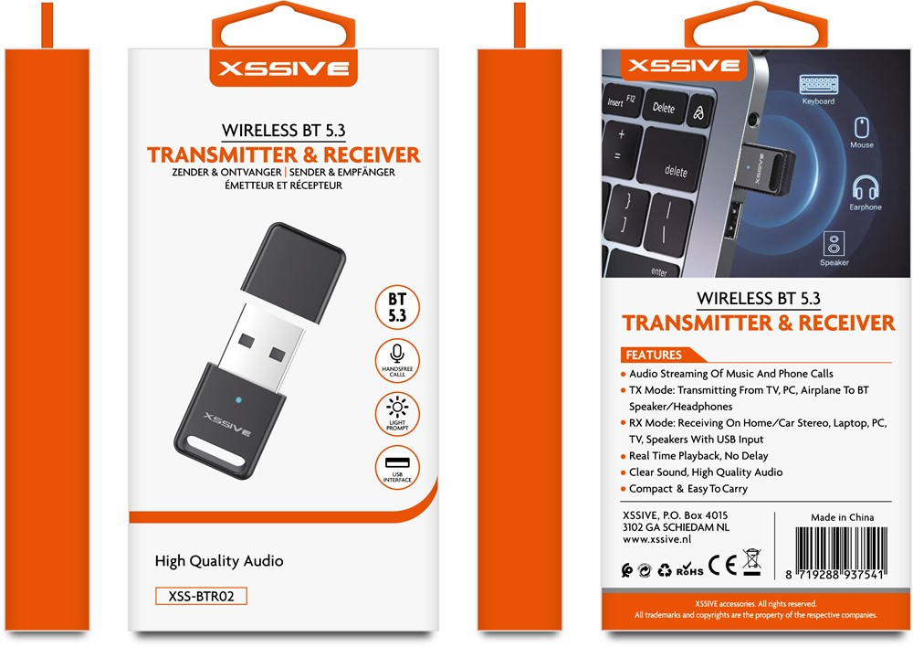 Xssive Bluetooth Transmitter Receiver XSS- BTR02-2