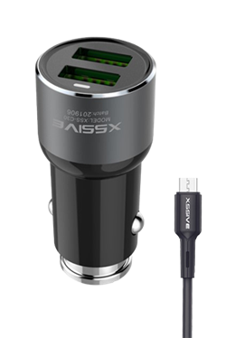 Xssive C30M Duo Car Charger+Micro Cable 3.6A - Black