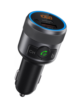 Xssive 24W PD Fast Charging Wireless FM Carkit+ Music Player XSS-FM13