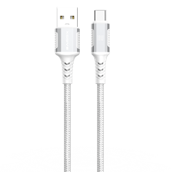 Xssive Braided 120W/6A USB-A to USB-C Cable XSS-BR-AC-W 2M 120W - White