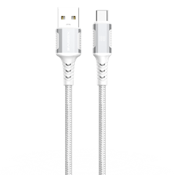 Xssive Braided 120W/6A USB-A to USB-C Cable XSS-BR-AC-W 2M 120W - Wit