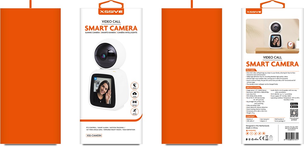 Xssive Smart WiFi Camera with Video Call XSS-CAM03N - White-2