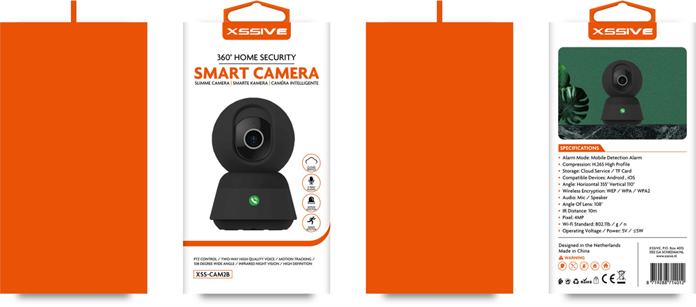 Xssive Smart WiFi Camera XSS-CAM2B - Black-3