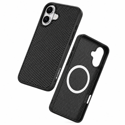 Xssive TPU Back Case Carbon voor Magsafe iPhone 17  - Zwart