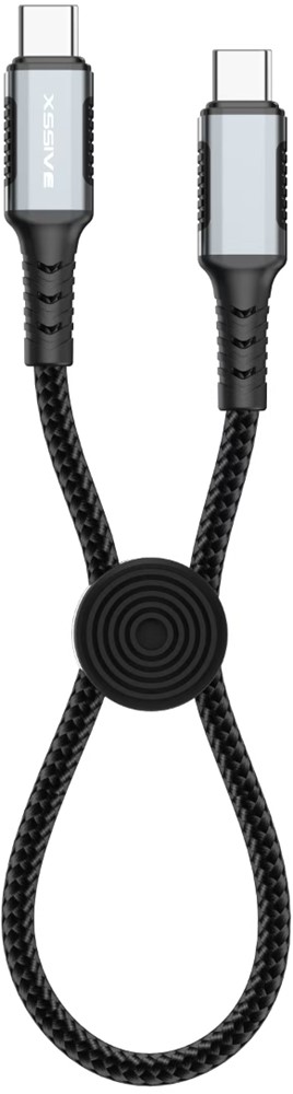 Xssive Braided Cable 60W USB-C to USB-C XSS-BR-CC-B-30CM - Black