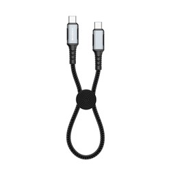 Xssive Braided Cable 60W USB-C to USB-C XSS-BR-CC-B-30CM - Zwart