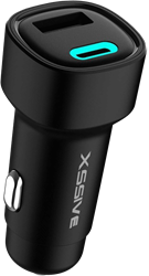 Xssive 48W PD+QC3.0 Fast Car Charger XSS-CC40 - Zwart