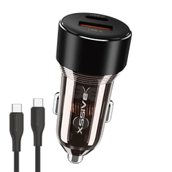 Xssive 60W PD Fast Car Charger with C-C Cable XSS-CC40N CC