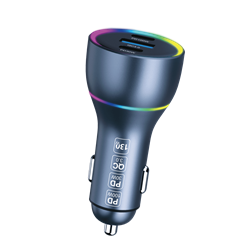 Xssive 130W PD+QC3.0 Fast Car Charger XSS-CC44 - Zwart