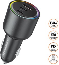 Xssive 130W Ultra Fast Car Charger XSS-CC50 (2x USB-C+1-USB-A)
