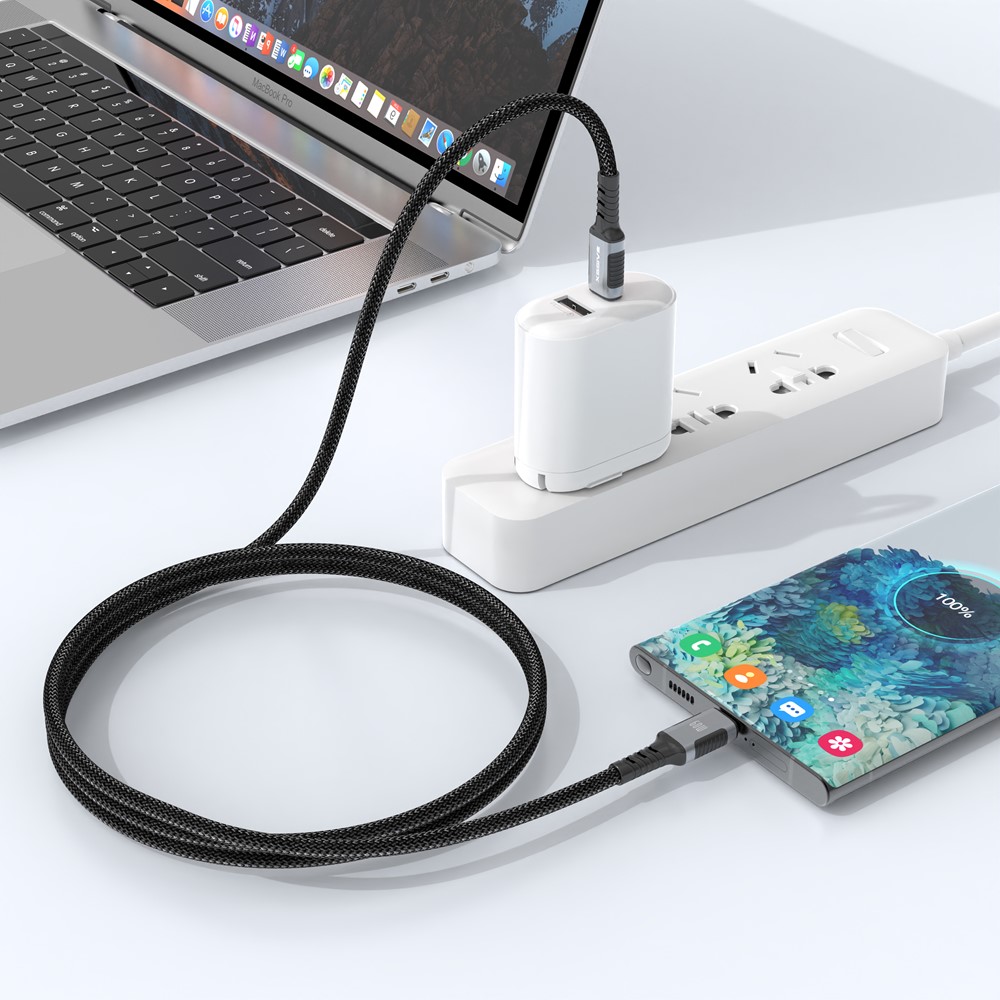 Xssive Braided 100W USB-C to USB-C Cable 3m XSS-BR-CC-B-3M - Zwart-3