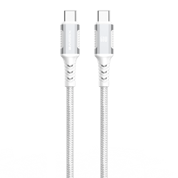 Xssive Braided USB-C to USB-C Cable 1m XSS-BR-CC-W-1M - Wit