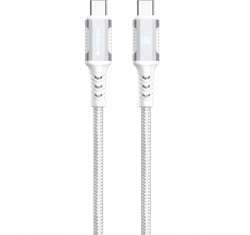 Xssive Braided USB-C to USB-C Cable 1m XSS-BR-CC-W-1M - Wit