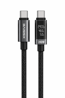 Xssive Braided 240W USB-C to USB-C Cable with Display 1m XSS-SD1M CC