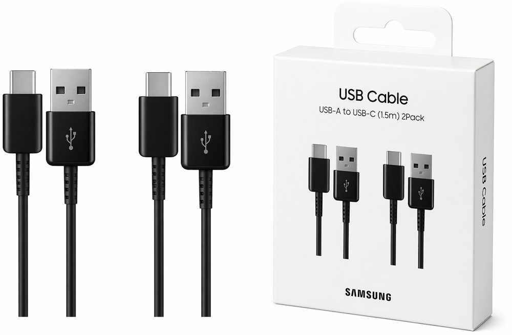 2-Pack Samsung EP-DG930 USB-A to Type-C Cable - 1.5m - Zwart