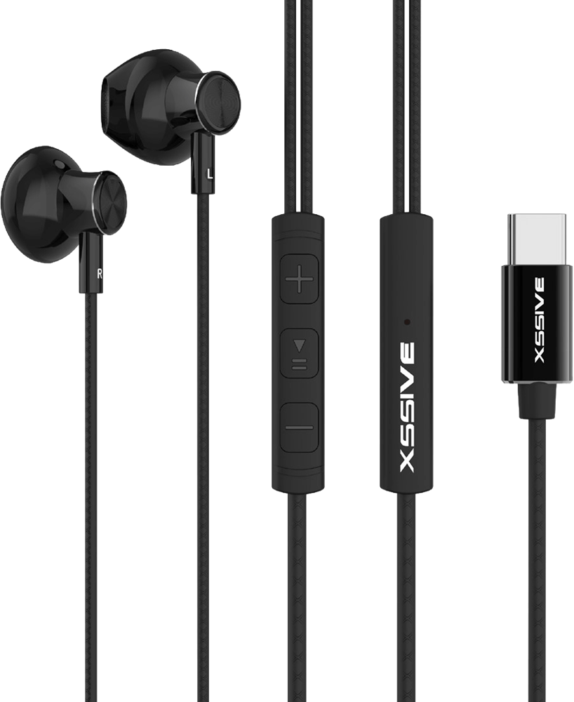 Xssive Stereo Headphones Type-C XSS-EP18B - Black