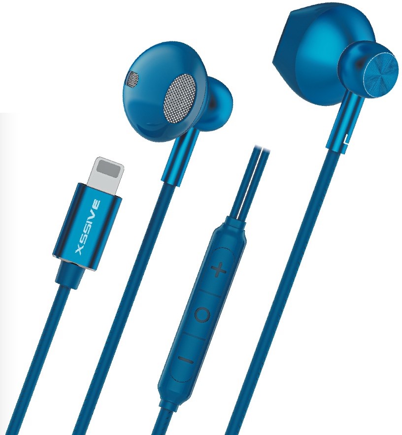 Xssive Stereo Earphones for iPhone XSS-EP24BL - Blue