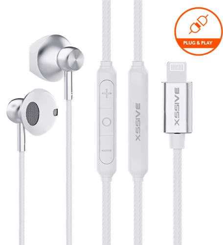 Xssive Stereo Earphones for iPhone XSS-EP24 - Wit