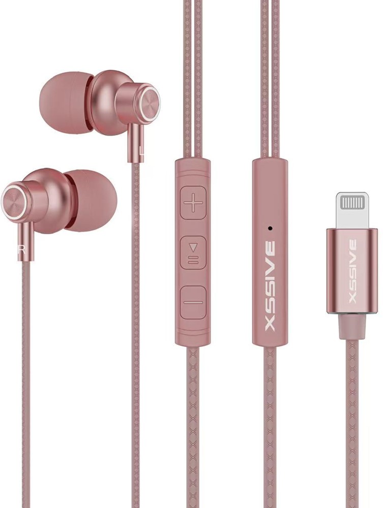 Xssive 8-Pin In-Ear Stereo Earphones for iPhone XSS-EP26P - Pink