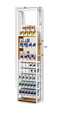 Shelf Stand model A2 240x60x30cm - White