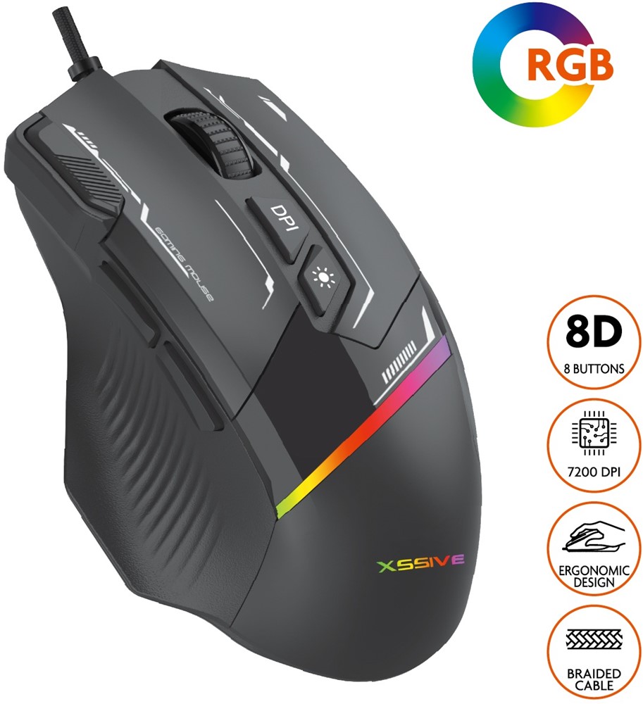 Xssive Wired Gaming Mouse XSS-GMS01
