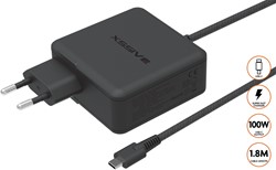 Xssive 100W GAN Super Fast Home Charger USB-C XSS-100W 1.8MB - Black