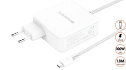 Xssive 100W GAN Super Fast Home Charger USB-C XSS-100W 1.8MW - White