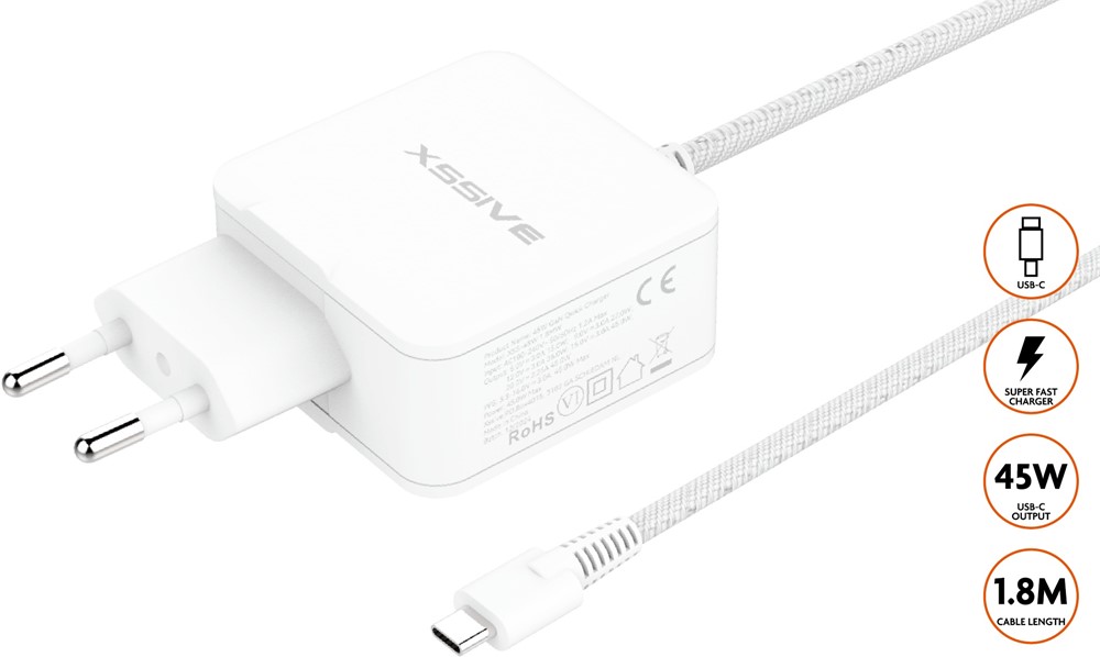 Xssive 45W GAN Super Fast Charging XSS-45W 1.8MW - White