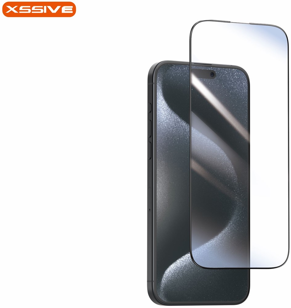 Xssive GoldLine Tempered Glass iPhone 15 Pro Max - Zwart-2