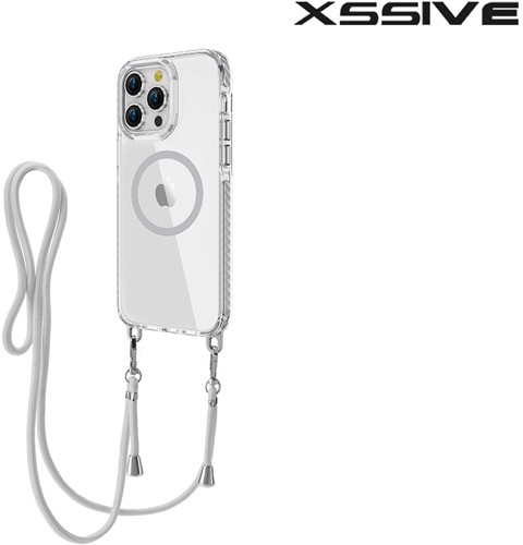 Xssive TPU Back Cover geschikt voor Magsafe met koord iPhone 14 Pro Max - Grijs