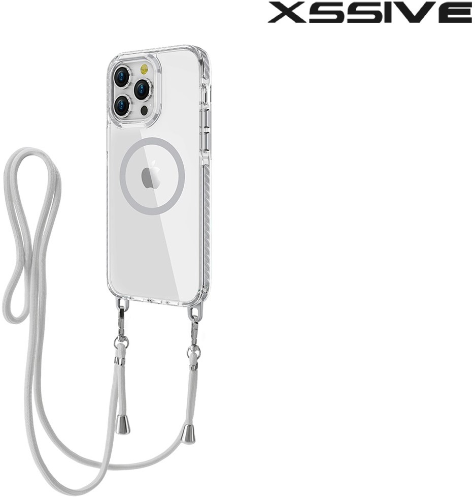 Xssive TPU Back Cover voor Magsafe met koord iPhone 12 Pro Max - Grijs
