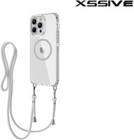 Xssive TPU Back Cover voor Magsafe met koord iPhone 12 Pro Max - Grijs