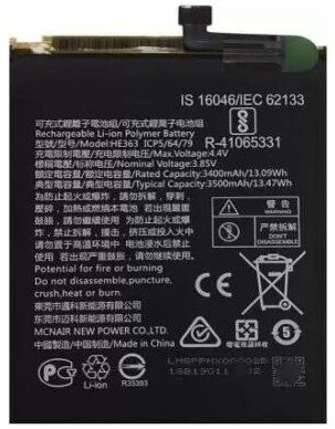 MP Batterij Nokia 3.1 Plus/8.1/7.1 Plus HE363 3400mAh Bulk