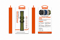 Xssive Honeycomb Silicone Watch Strap for Apple Watch 38/40/41/42mm - Zwart/Groen-2