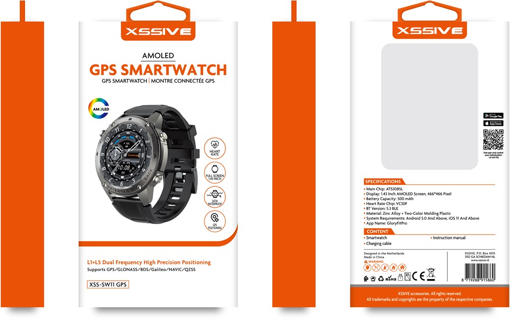Xssive GPS Smart Watch XSS-SW11 - Black-3