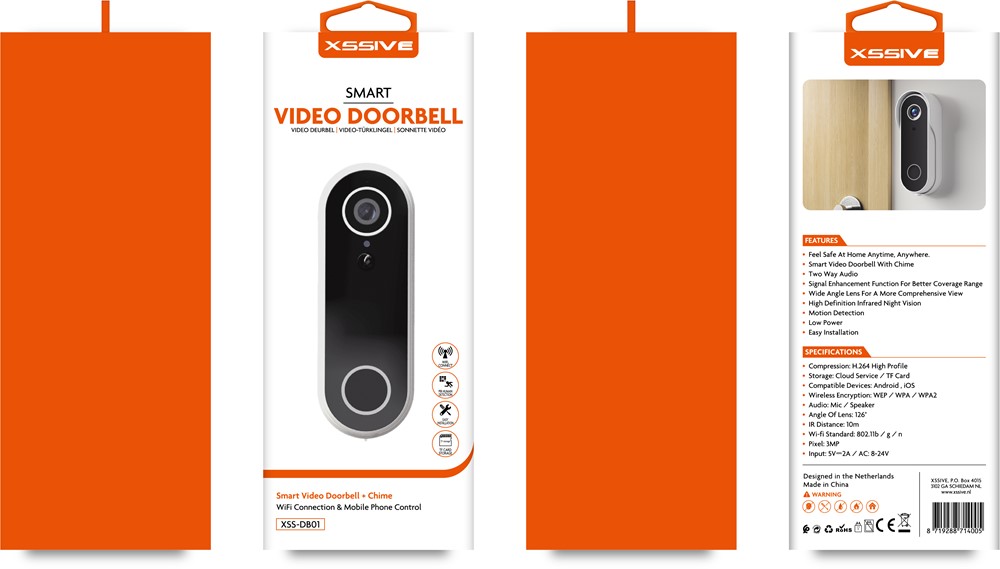 Xssive Smart Video Deurbel XSS-DB01-3