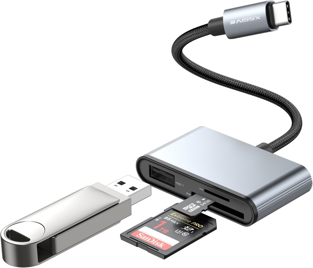 Xssive 3in1 USB-C Card Reader XSS-HUB20