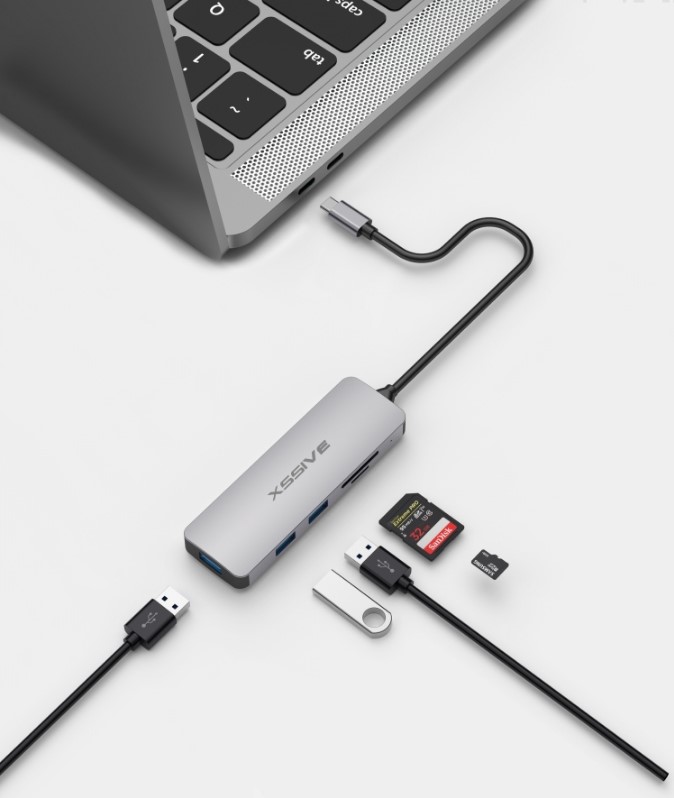 Xssive 5in1 USB Hub to USB-C XSS-HUB5-2