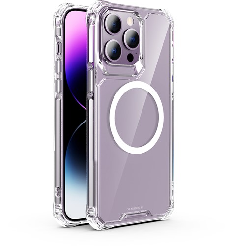 Xssive Anti Shock Back Cover voor Magsafe Galaxy S25 Plus - Clear