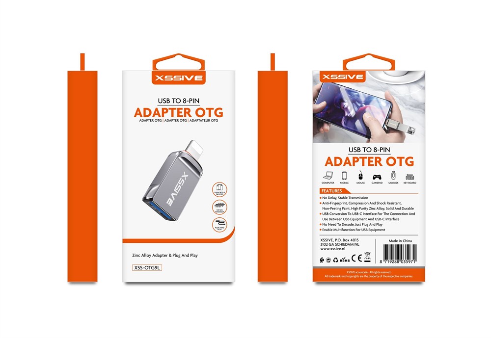 Xssive Adapter OTG USB to to USB-8 Pin (iPhone) XSS-OTG9L-2