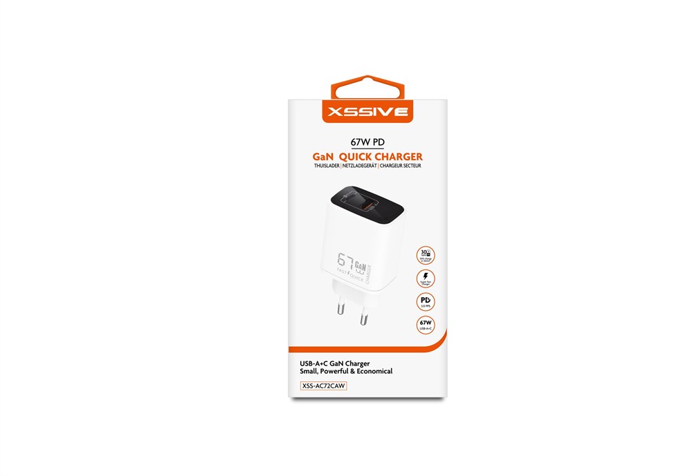 Xssive GaN 67W PDW Quick Charger XSS-AC72CA - White-2