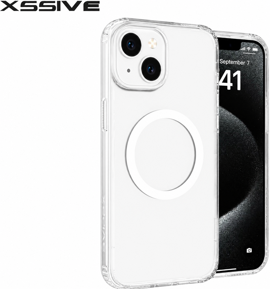 Xssive TPU Back Cover compatible with Magsafe iPhone 15 Plus - Clear