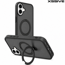 Xssive Back Case voor Magsafe Ronde Stand iPhone 17 - Zwart
