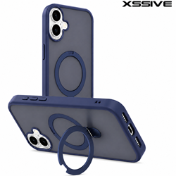 Xssive Back Case voor Magsafe Ronde Stand iPhone 17 - Blauw